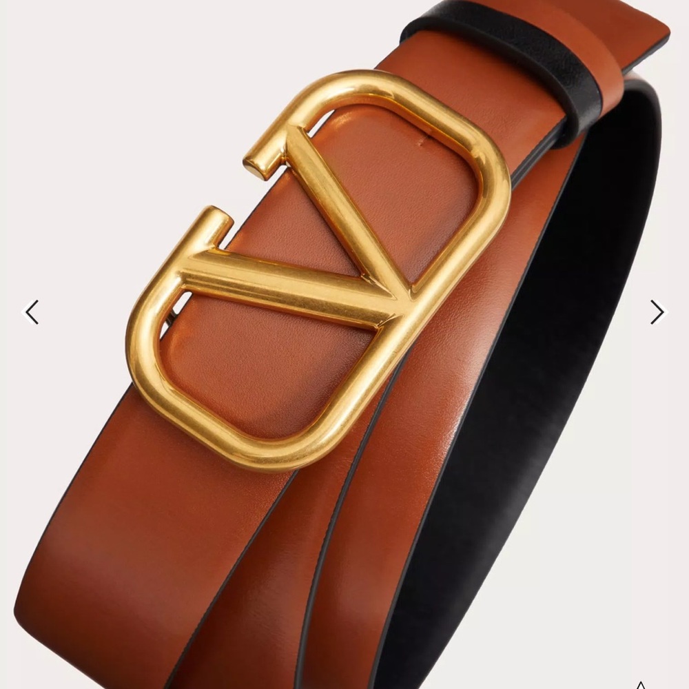 Valentino REVERSIBLE VLOGO SIGNATURE BELT IN GLOSSY CALFSKIN 30 MM